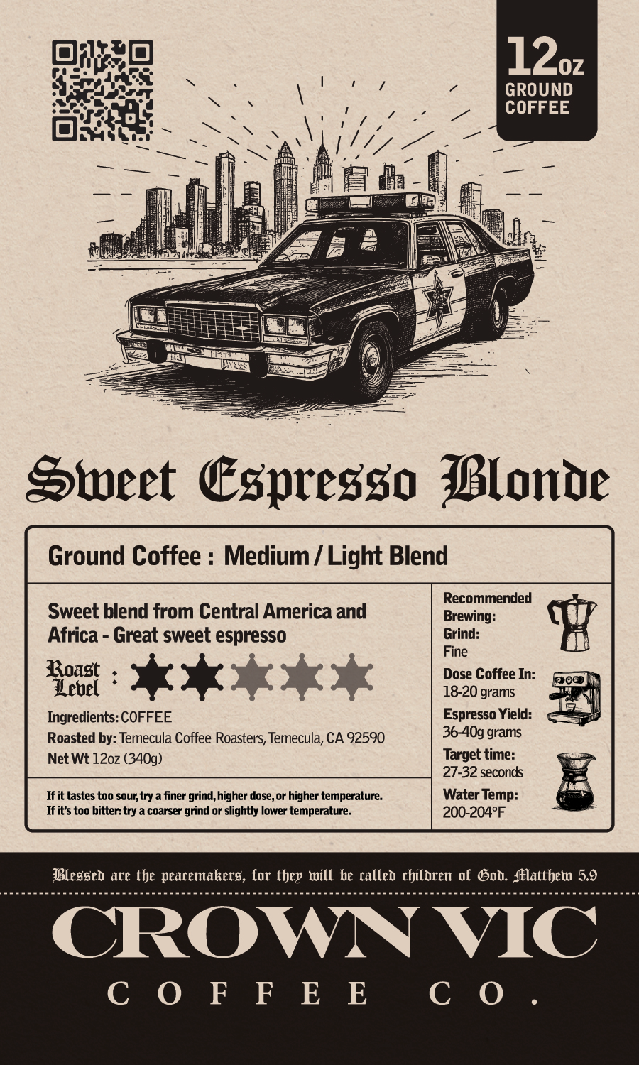 Sweet Espresso Blonde Ground Coffee